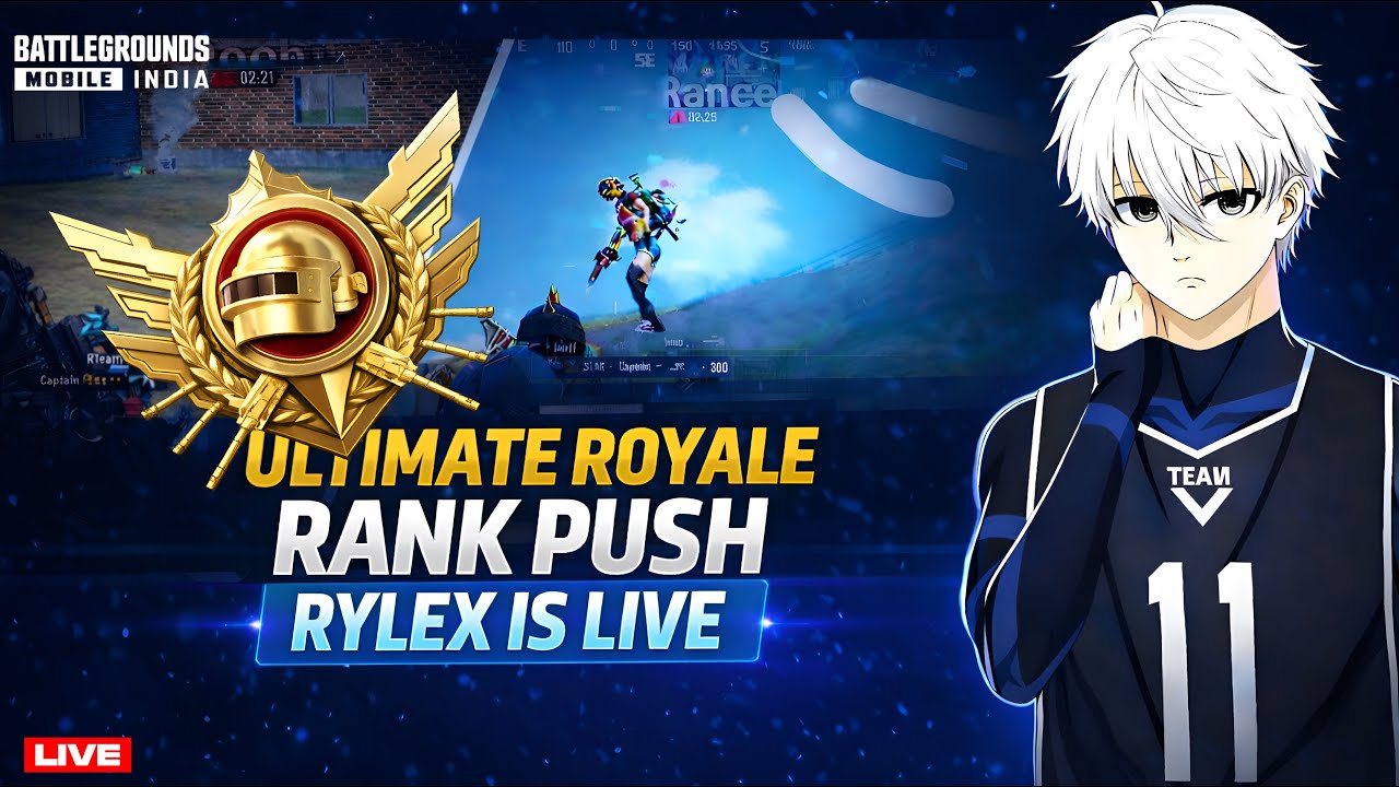 ULTIMATE ROYALE RANK PUSH | DAY 3 | RYLEX IS LIVE | BGMI LIVE