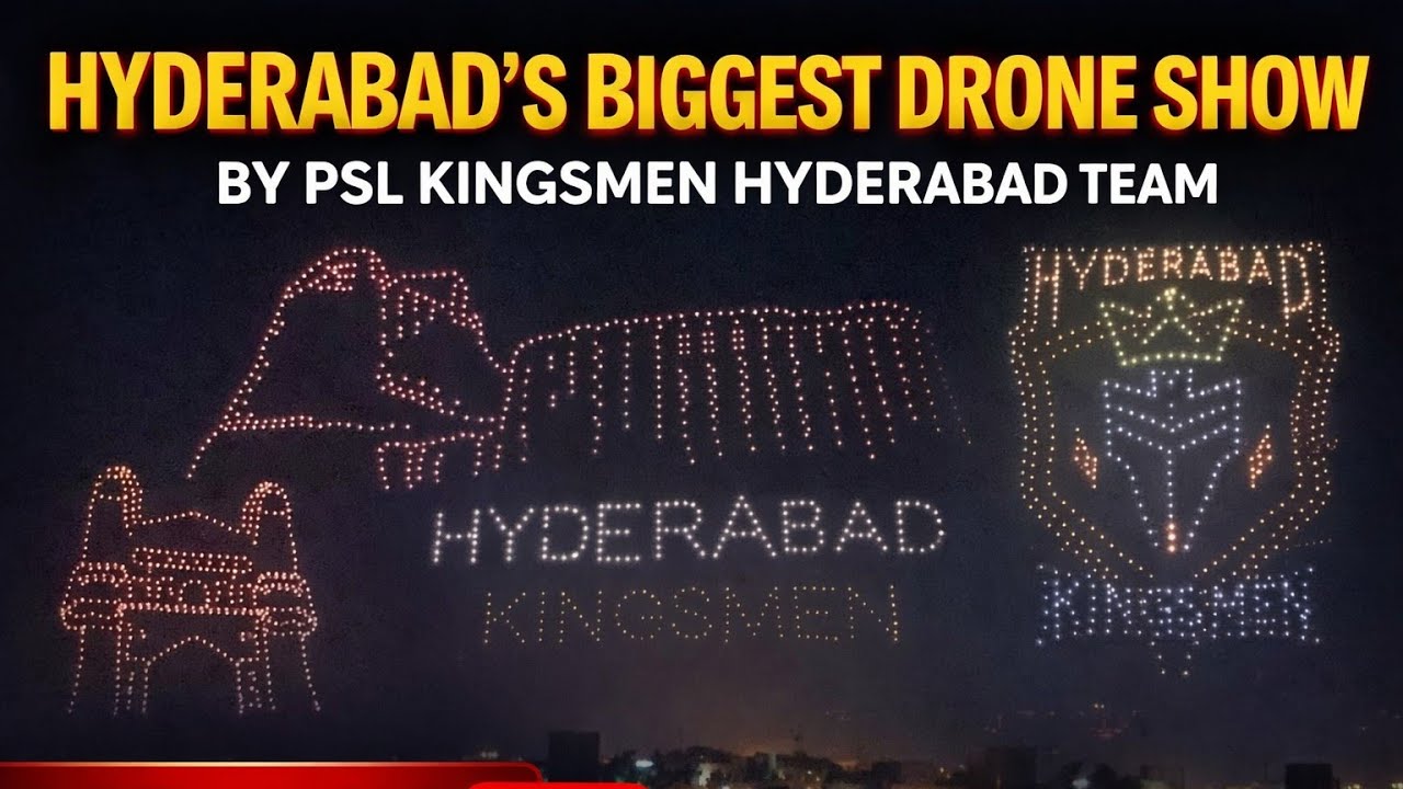 Hyderabad&rsquo;s Biggest Drone Show by PSL Kingsmen Hyderabad Team