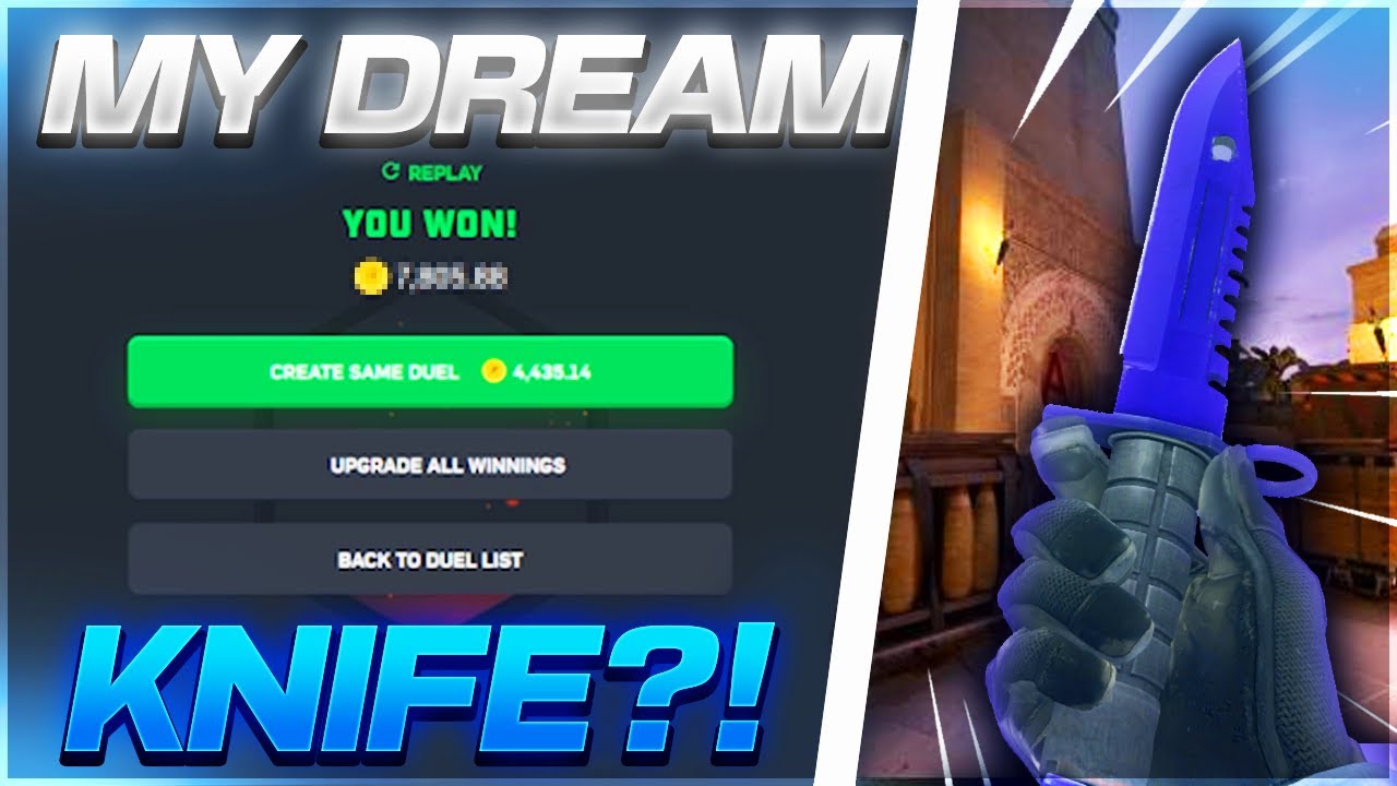 I WON MY DREAM KNIFE!?!?! M9 BAYONET SAPPHIRE!! (CSGOROLL) | ADDICTED