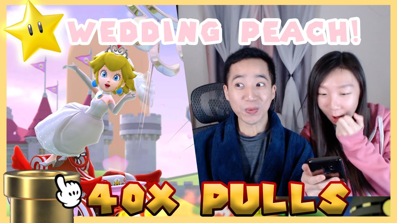 Trying to Get Wedding Peach in 40 Pulls | Peach Tour First Look | Mario Kart Tour in 2020 Review