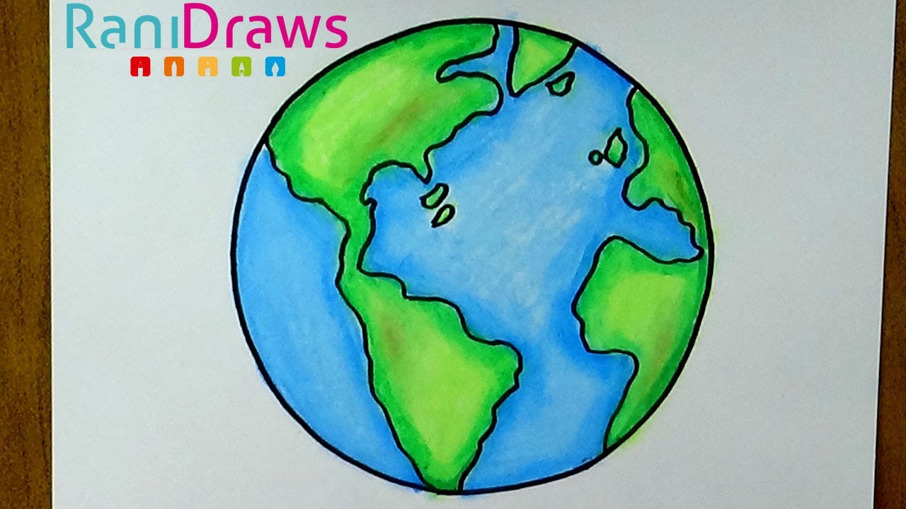 Cómo dibujar al PLANETA TIERRA con óleo pastel- Nivel: fácil
