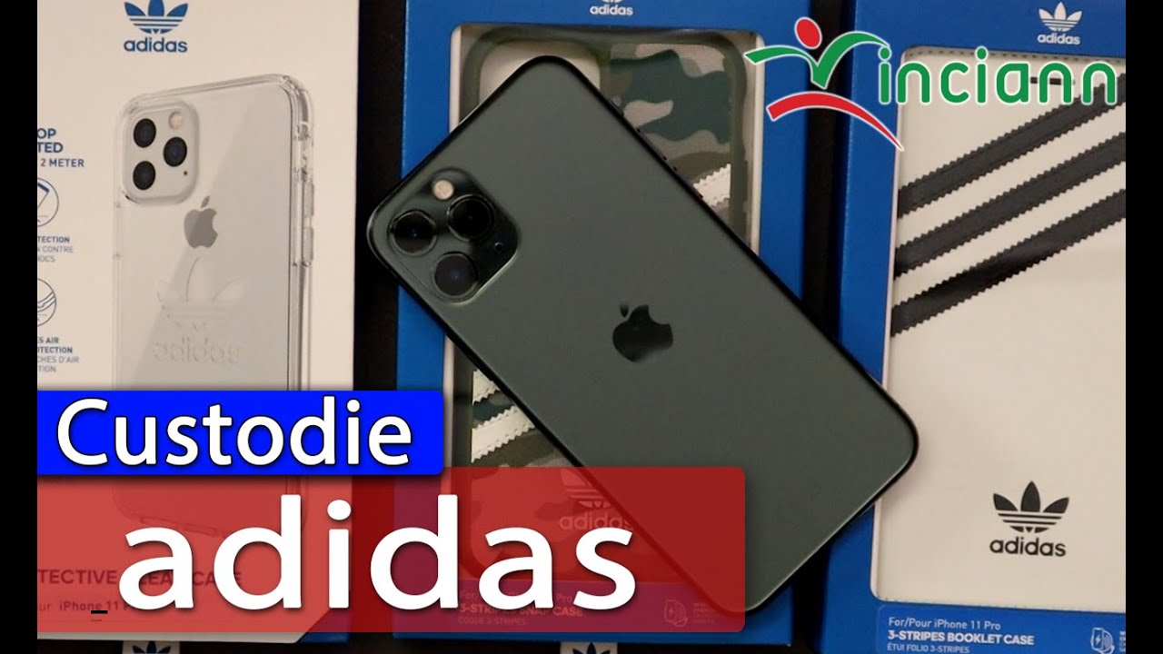 Apple iPhone 11 Pro: Custodie Adidas trasparente, 3-stripes Snap cover e Booklet case
