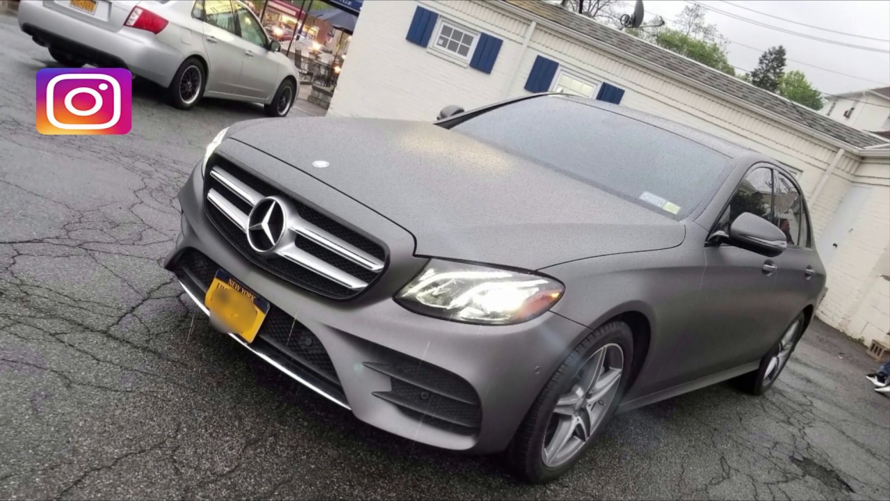 matte dark gray wrap. mercedes e class