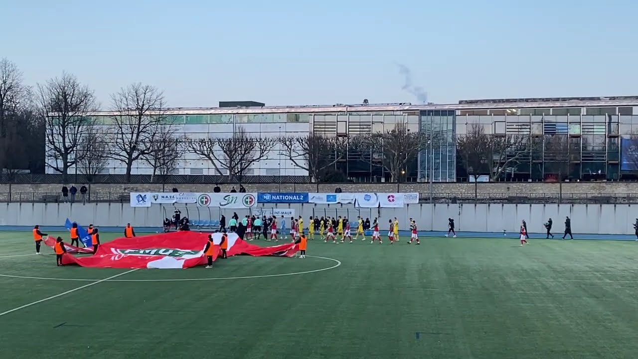 Lusitanos Saint-Maur – Limonest entrée des joueur stade Adolphe Chéron 14/02/2026