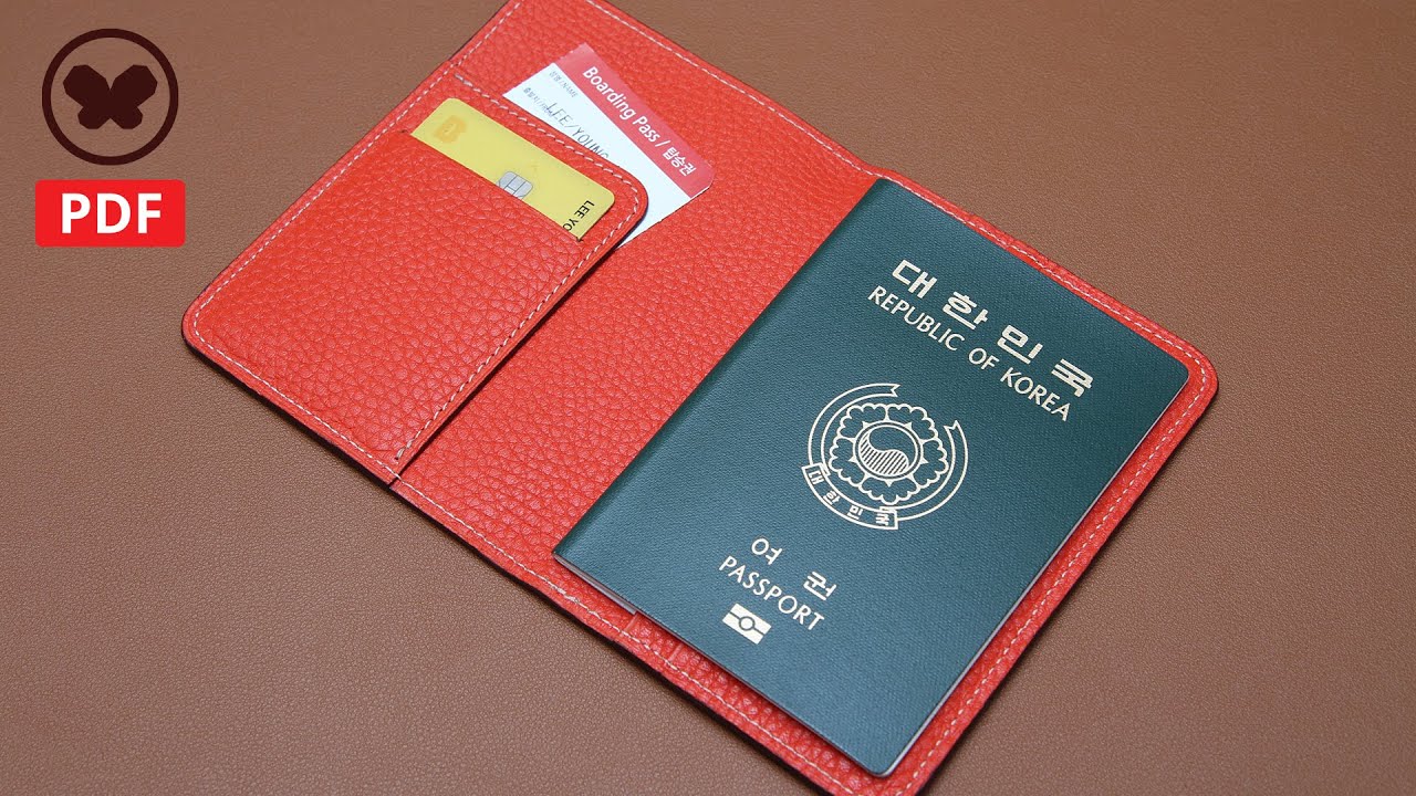 030 Making a Passport case : Free Pattern 여행을 떠나요 오렌지색 여권케이스 만들기