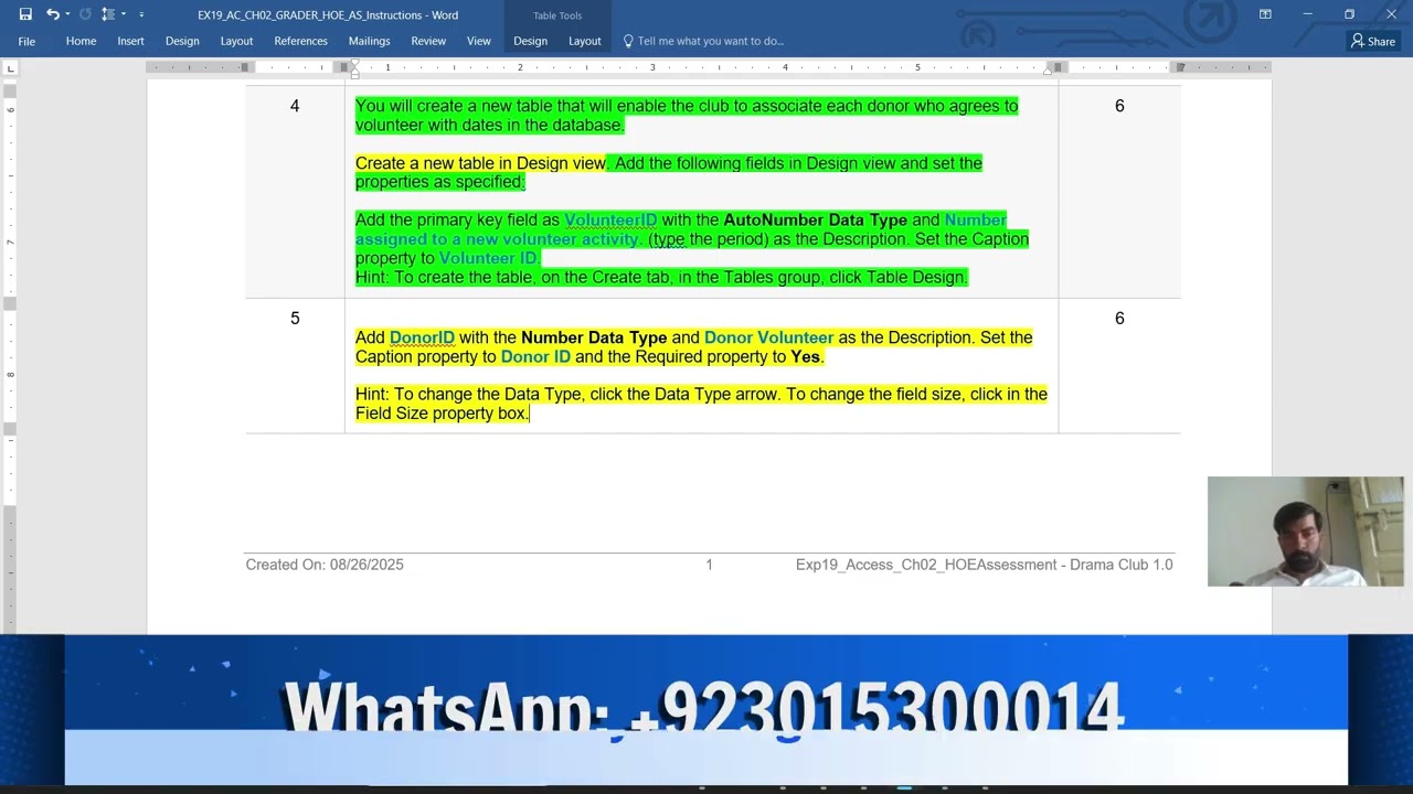 Exp19_Access_Ch02_HOEAssessment - Drama Club 1.0   #Exp19_Access_Ch02_HOEAssessment - Drama Club 1.0