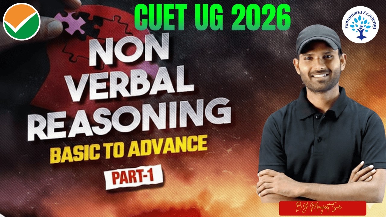 CUET UG 2026 || MIRROR AND WATER IMAGE PART - 1  NON VERBAL REASONING | BY MANJEET SIR