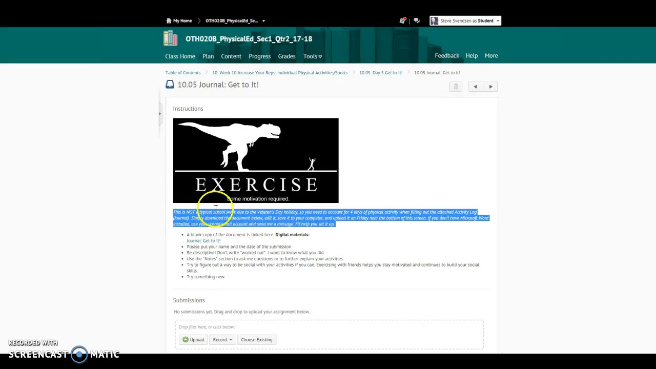 PE Help Video Q2 SY1718