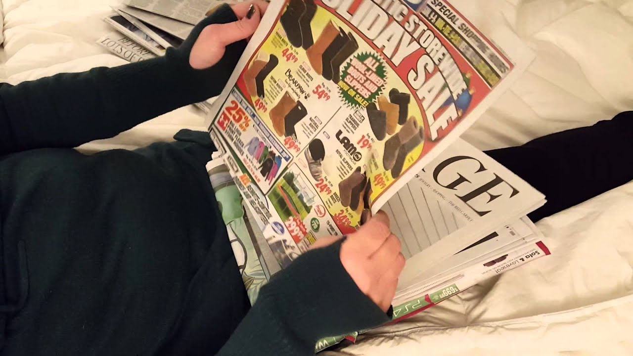 ASMR- Sunday night page turning the Los Angeles Times Newspaper- silent page turning