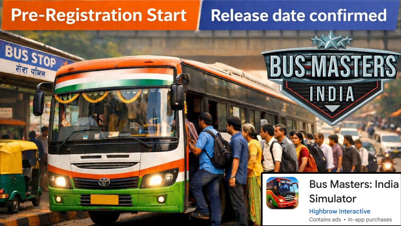 Finally Bus Masters india Pre-Registration Start & Release date confirmed New Bus Game Coming Soon