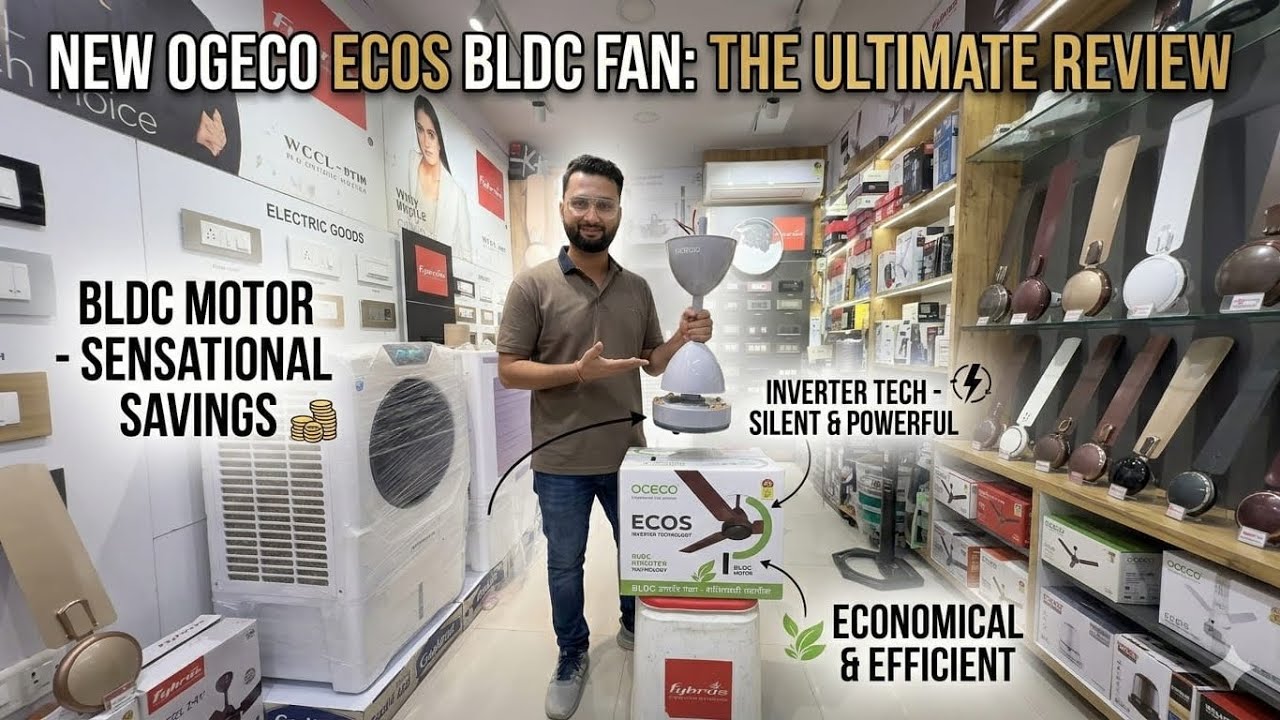 💰 Bijli ke bina chalne vala fan ! Oceco Ecos BLDC Fan - Full Testing & Features