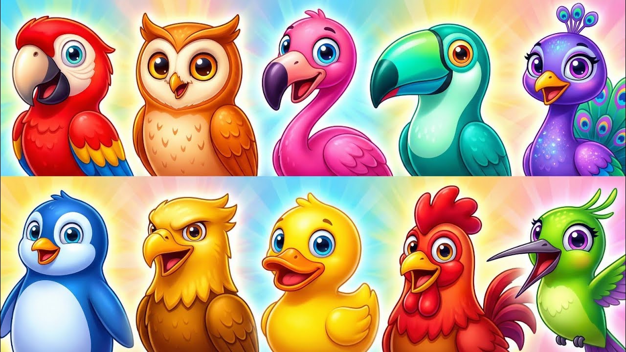 Birds Song For Kids | Learn About Birds | Birds Song For children | Nursery Rhymes | Funny Bird Song