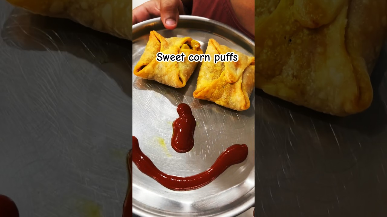 Sweet corn puffs #puffs #sweetcorn #vegpuffs #vegpuffrecipe #shorts #shortsviral