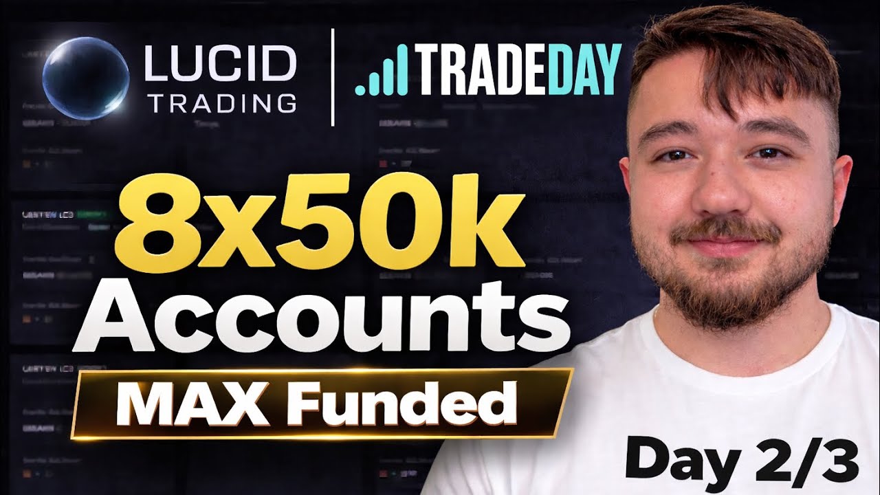 Попытка получить максимальное финансирование с помощью Lucid и TradeDay: 8 счетов по 50 000 долла...