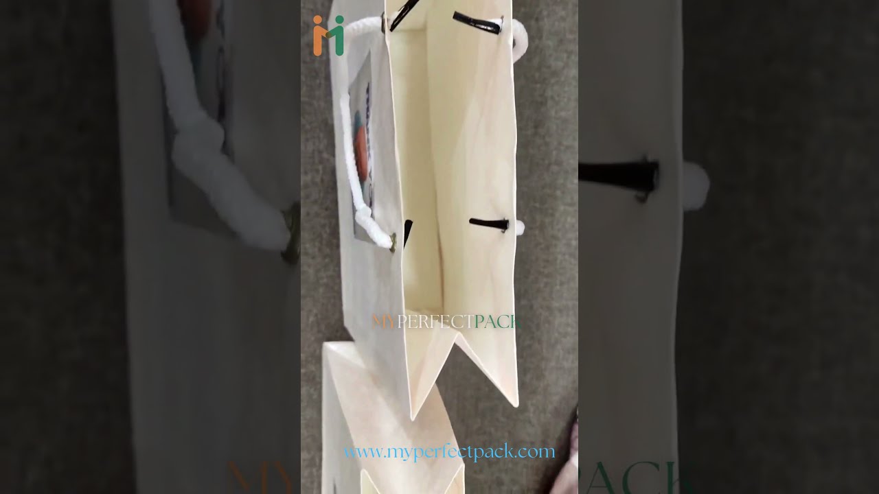 Paper Bag with Customized Label sticker || Digital Print || Myperfectpack