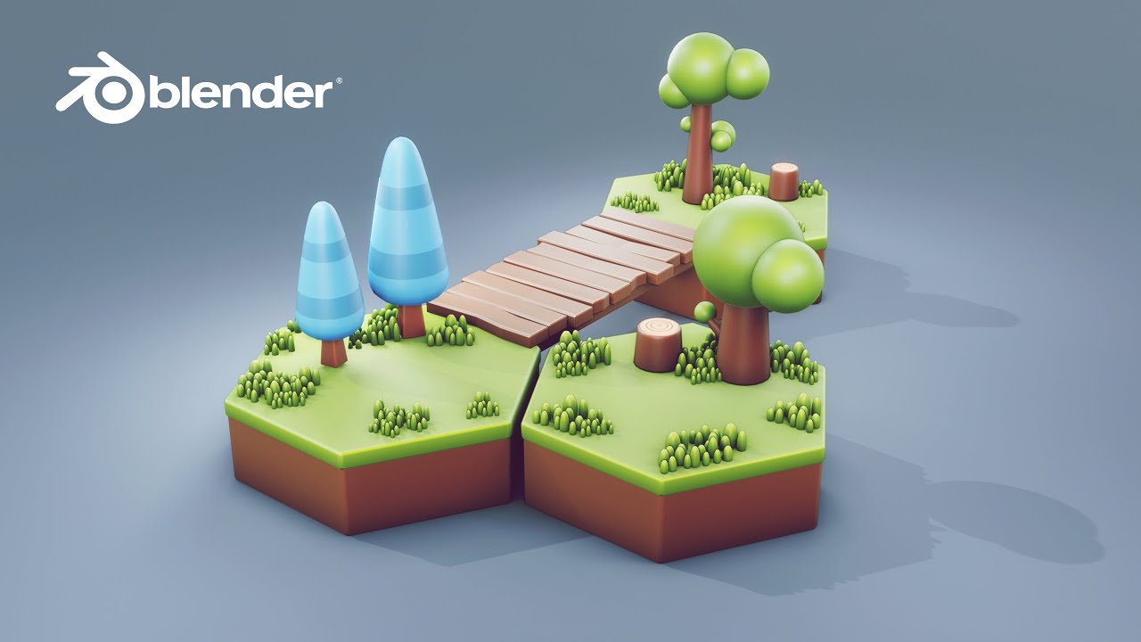 Stylised Clean Modeling & Rendering in Blender 3d | Blender Speed Modeling Cartoon Style Game Assets