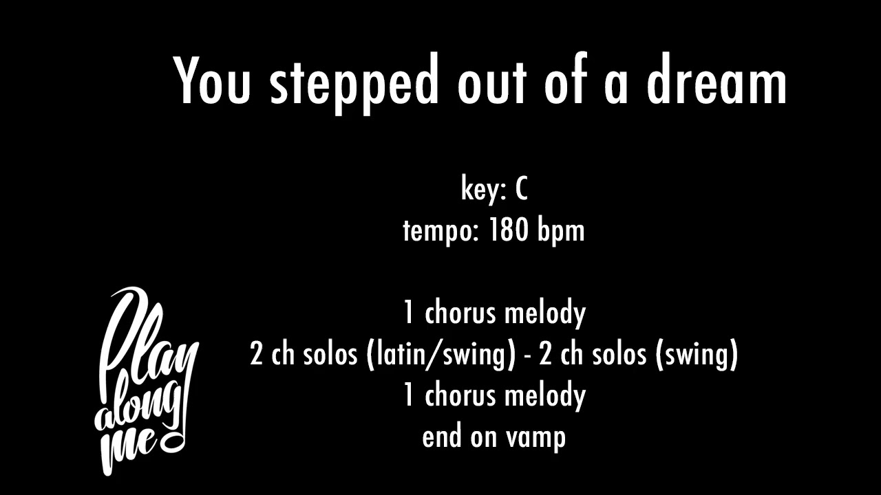 YOU STEPPED OUT OF A DREAM (C) 180 bpm - backing track