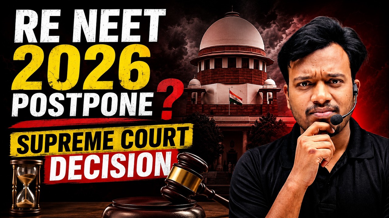 RE-NEET 2026 POSTPONE? 😱 Supreme Court का बड़ा फैसला | Latest Update