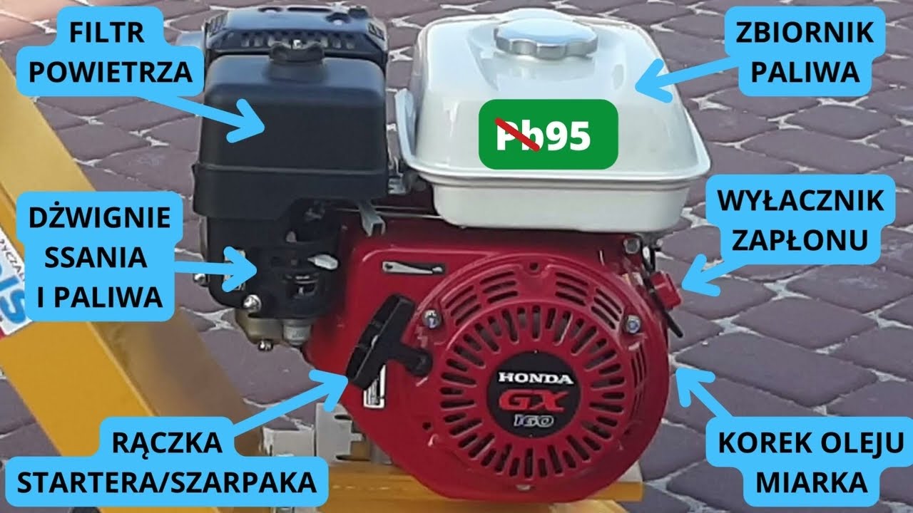 Silnik Honda GX160/200/270/390 Loncin/Lifan uruchomienie rozruch