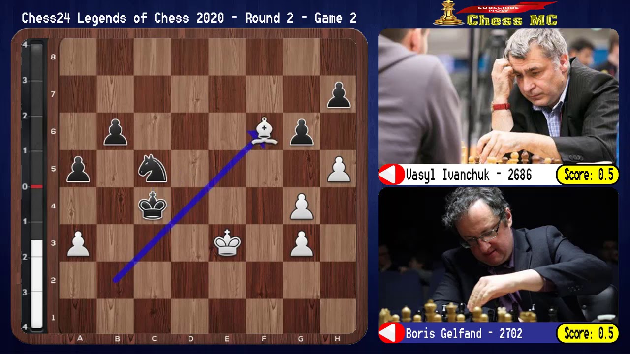 Vasyl Ivanchuk vs Boris Gelfand || Chess24 Legends of Chess 2020 - Round 2