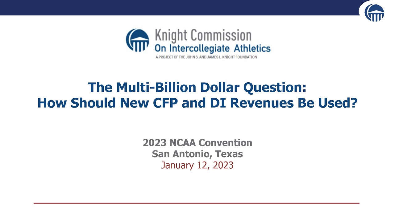Knight Commission on Intercollegiate Athletics 2023 NCAA Convention Session, Jan. 12, 2023