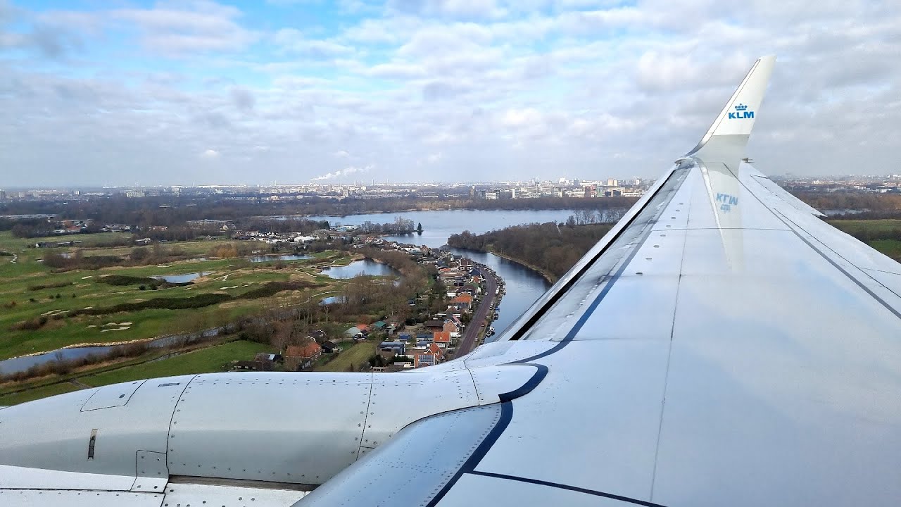 KLM Boeing 737-800 ✈ Landing at Amsterdam Schiphol Airport