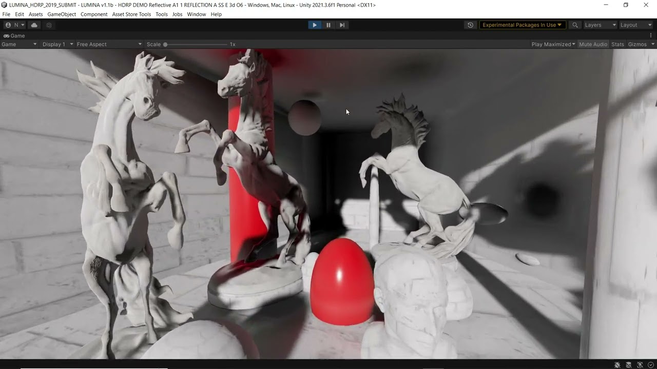 Lumina HDRP - Global illumination used with the HDRP screen space reflections & HDRP volume FX