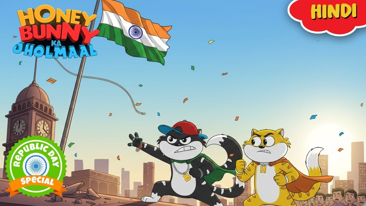 Republic Day Special | Honey Bunny ने बचाया तिरंगा | New Gags In Hindi | Kids Show | Funny Video