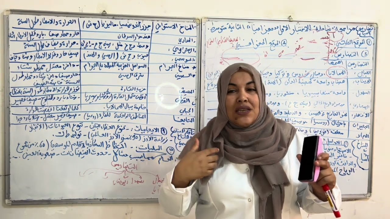 مراجعة شاملة لاختبار الثلاثي الأول لمادة الجغرافيا سنة ثانية متوسط 🔥🔥🔥👍🏻