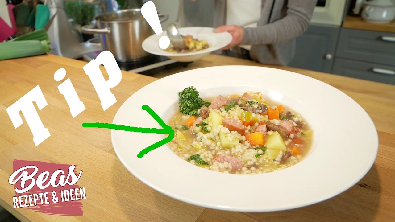 Beste Graupensuppe Rezept | Lecker Eintopf kochen mit Rindfleisch