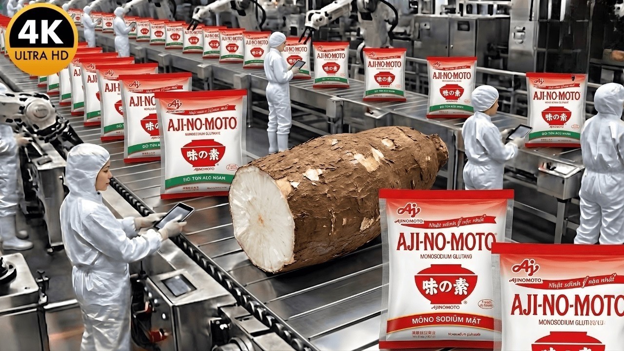 Inside the Giant MSG Factory – How Ajinomoto Makes MSG From Cassava (Full Process)