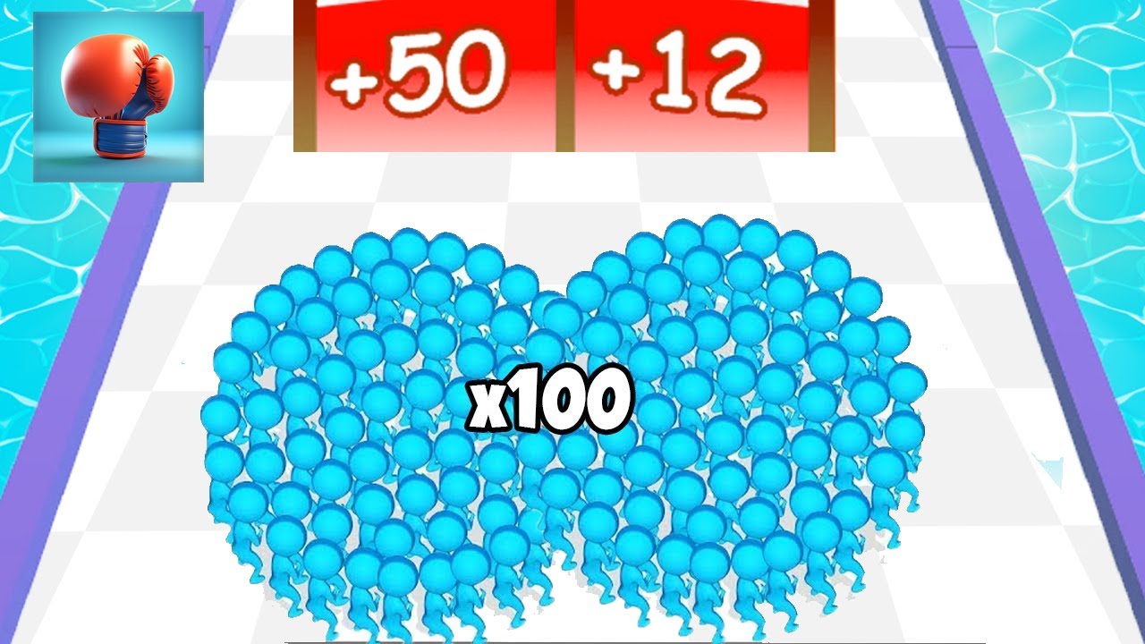 Level Up Crowd , Count Master, Roof Rails Satisfying Mobile Game Video gameplay walkthrough