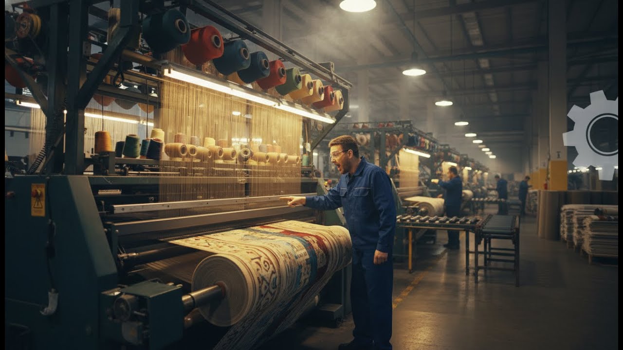 How Carpet Is Made | Tufting, Dyeing, Backing, Drying, Cutting & Rolling (No Voiceover ASMR)