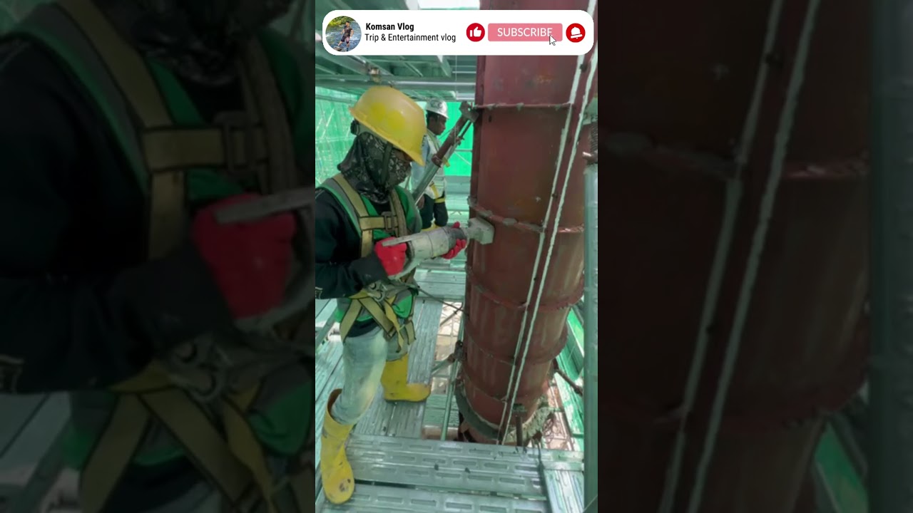Circular Column Wall Casting & Vibration | Concrete Work Demonstration