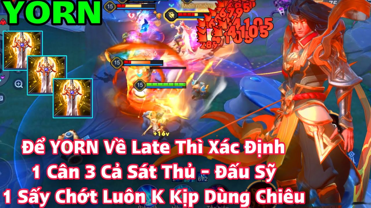 YORN về late FULL ĐỒ Sấy Thứ Gì Chịu Nổi 1 Cân 3 Solo Thẳng Mặt Sát Thủ Sấy K Kịp Dùng Chiêu