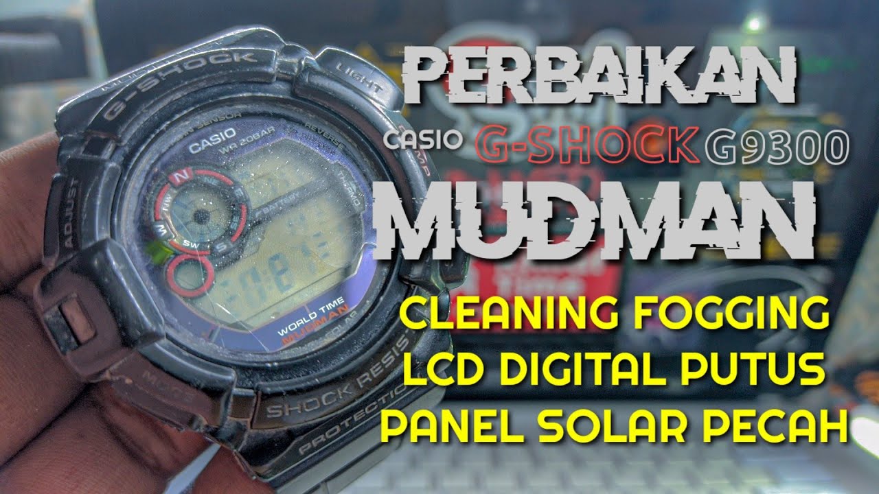 Wajib nonton!!!Video perbaikan G-shock G9300 Mudman LCD putus panel solar pecah🔥