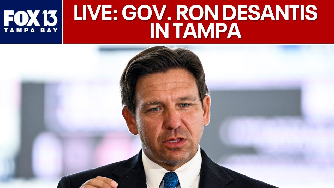 Live: Gov. Ron DeSantis news conference at Tampa International Airport