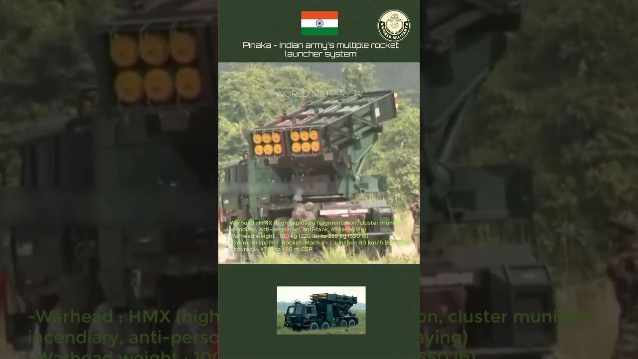 Pinaka - Indian army's multiple rocket launcher system  #military #defence #army