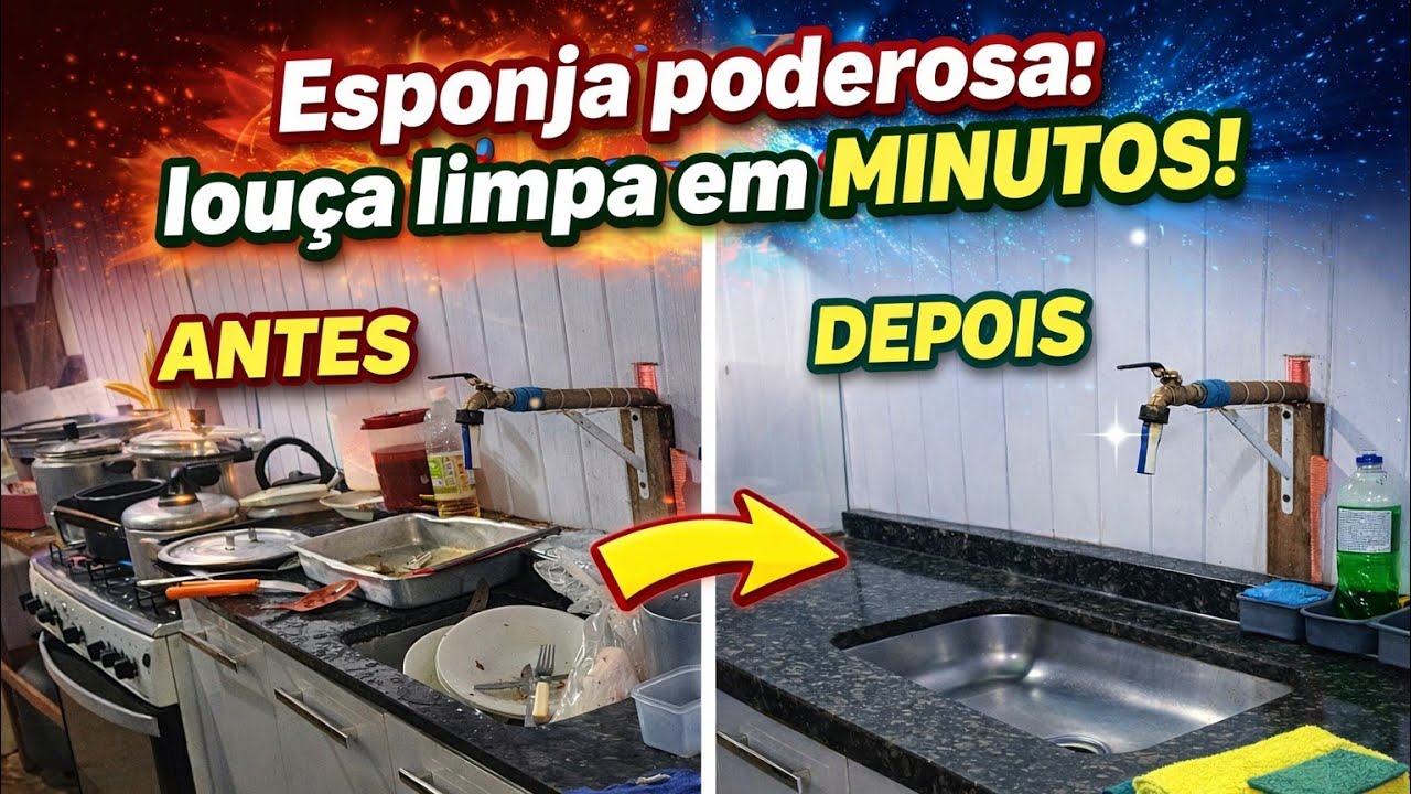 Como lavar tanta louças em  minutos, sapateando na cozinha. 
