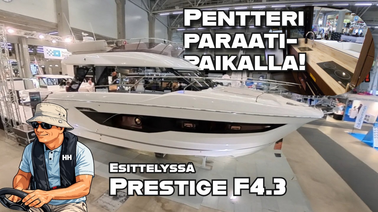 Pentterin voi sijoittaa n&auml;inkin - Prestige F4.3 veneen esittely