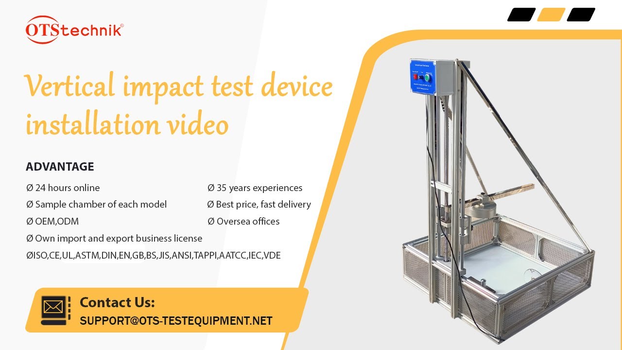 Vertical impact test device installation video