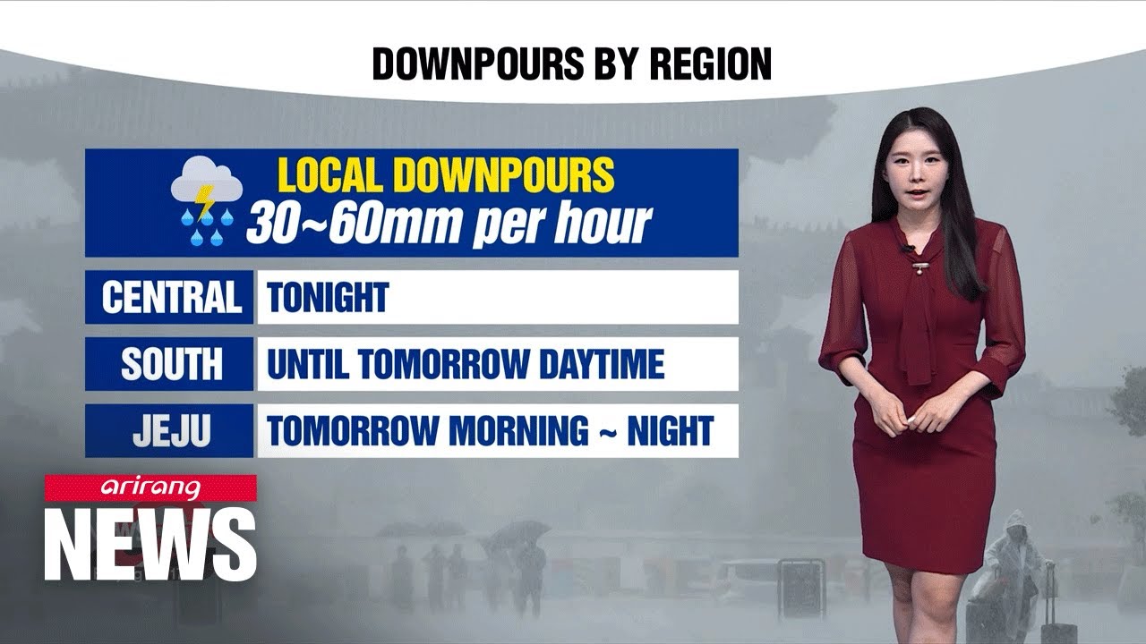 [Weather] Nationwide monsoon rain through Friday Heavy rain alert for central regions