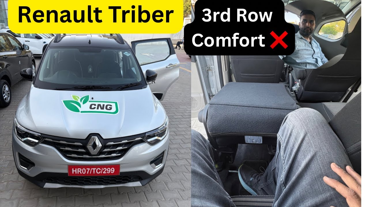 Renault Triber Seating Comfort test After CNG fitment |1st Row ☑️ 2nd Row ☑️ But 3rd Row ❌ |