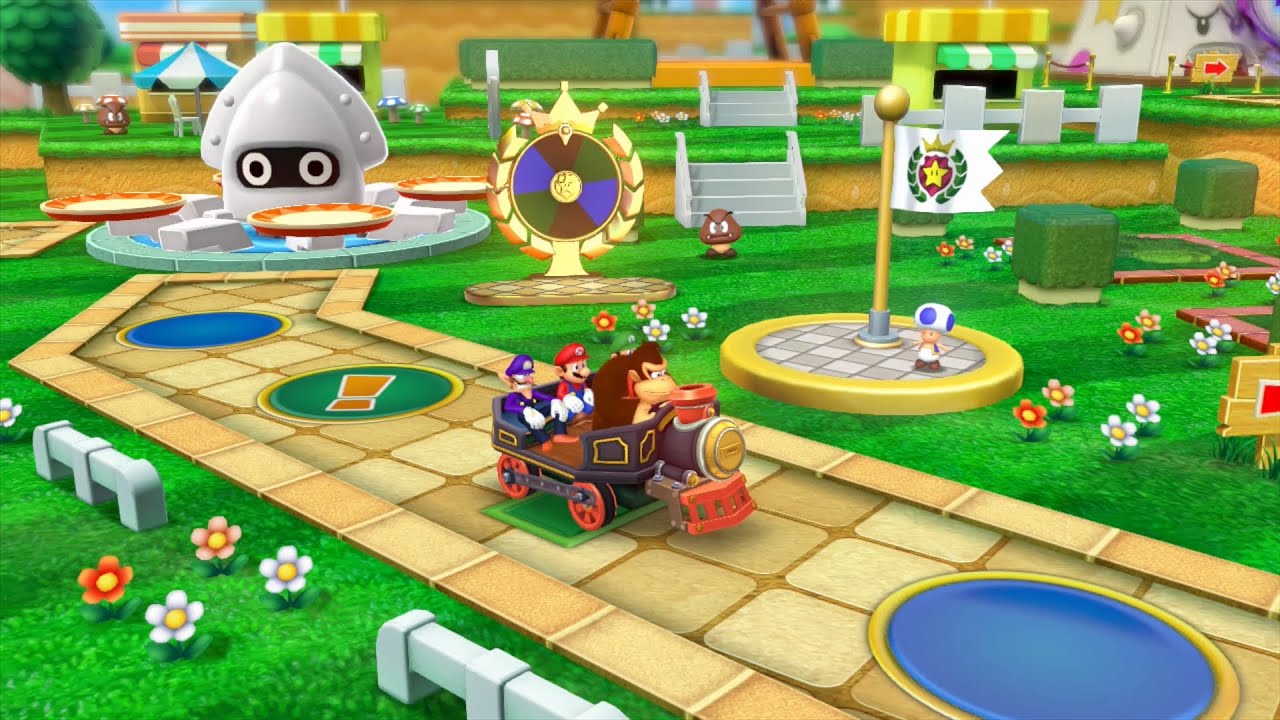 Mario Party 10 Mario Party #336 Waluigi vs DK vs Luigi vs Mario Mushroom Park Master Difficulty