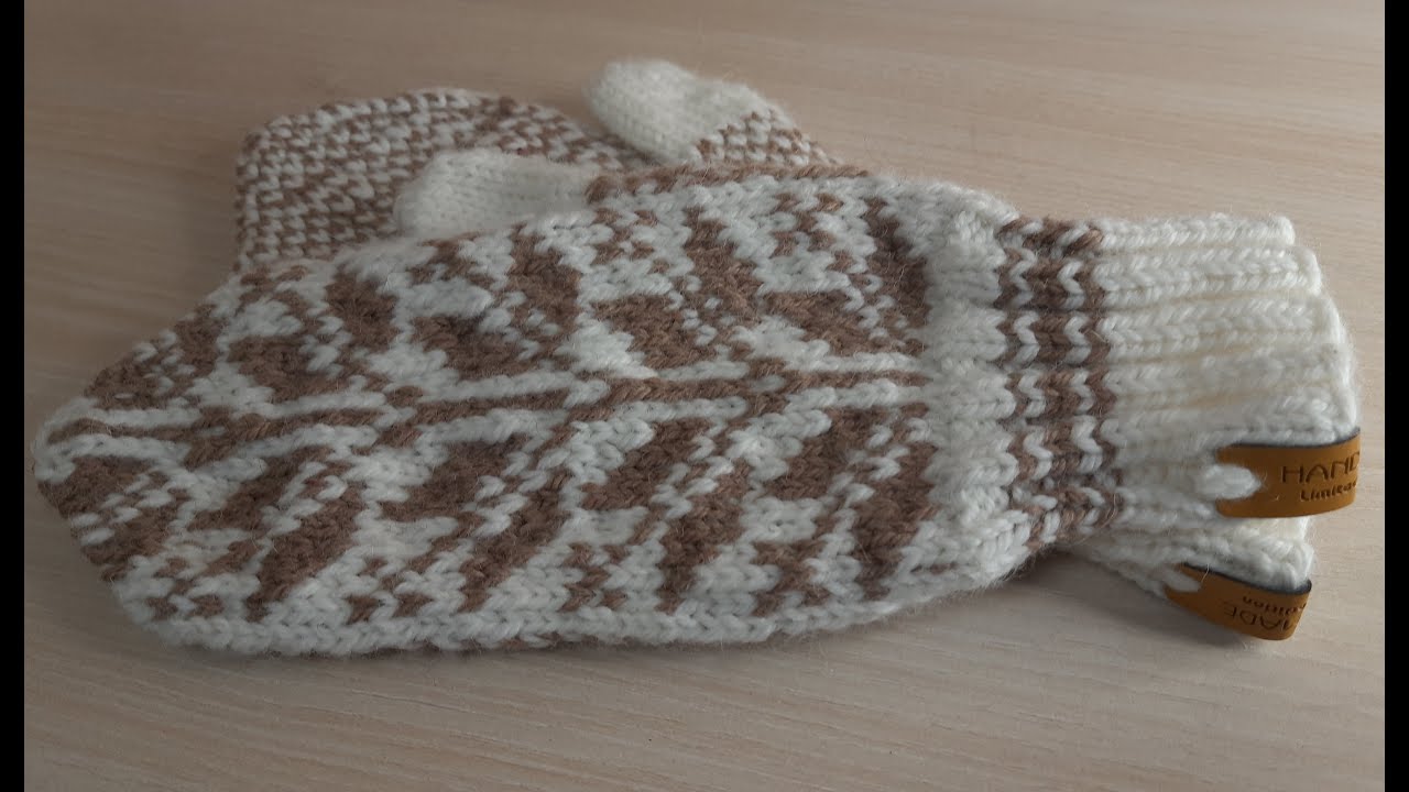 Master class mittens jacquard (вязание варежек с узором жаккард и индийским клином)