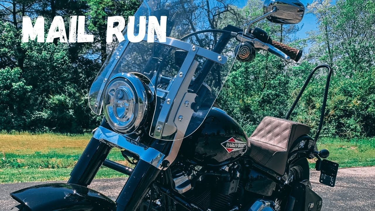 Mail Run on a Harley Softail Slim
