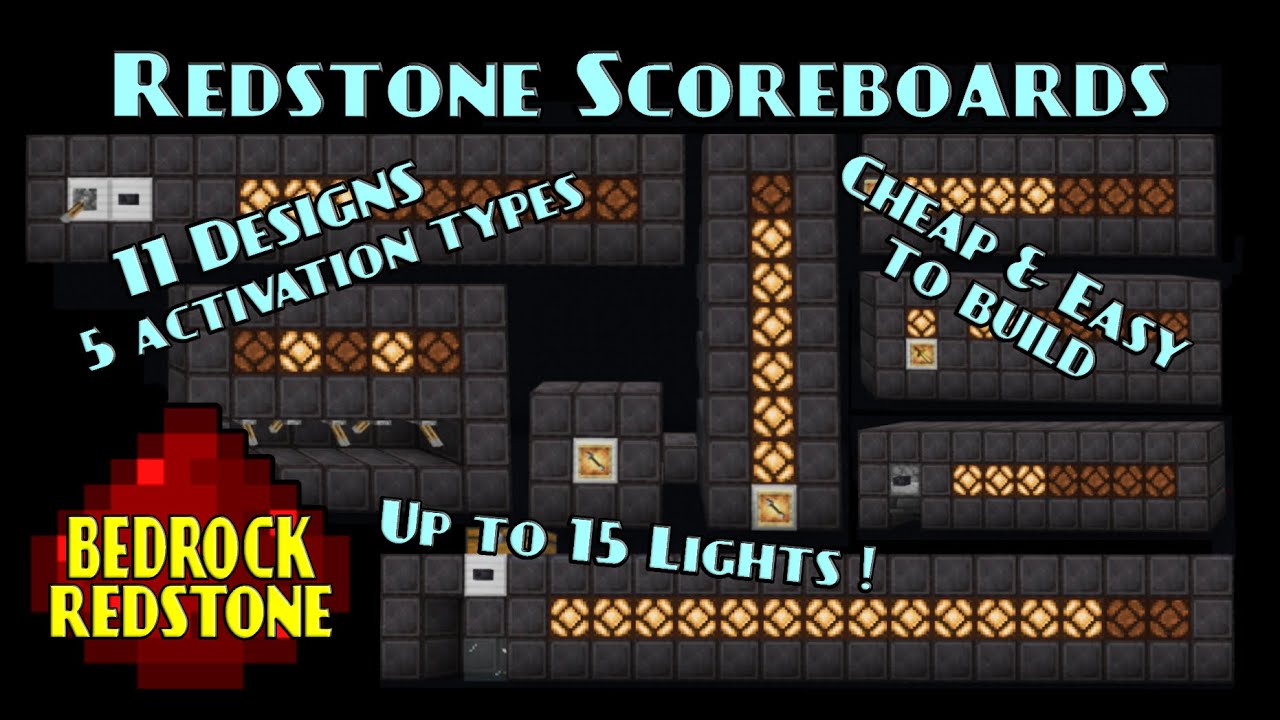 Redstone Lamp Scoreboard & Counters | Minecraft Bedrock Tutorial | MCPE XBOX PS4 SWITCH Win10