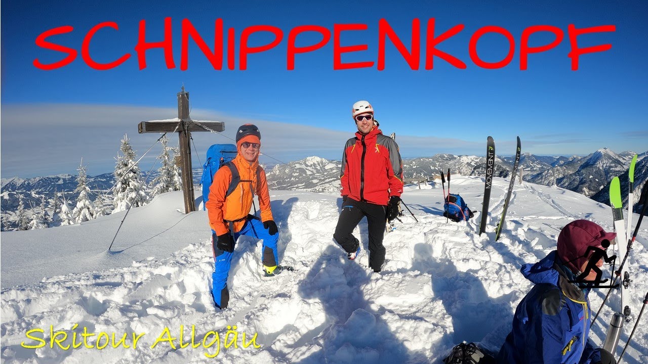 Skitour Schnippenkopf in Oberstdorf im Allgäu, schöner Aufstieg-steile Abfahrt, Tour für Einsteiger?