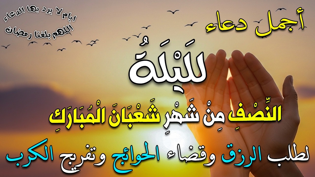 دعاء ليلة النصف من شهر شعبان 2026 🌙ساعة اجابه دعاء يفتح لك ابواب الخير والرزق 🤲🏻♥️ Dua for Sha'ban
