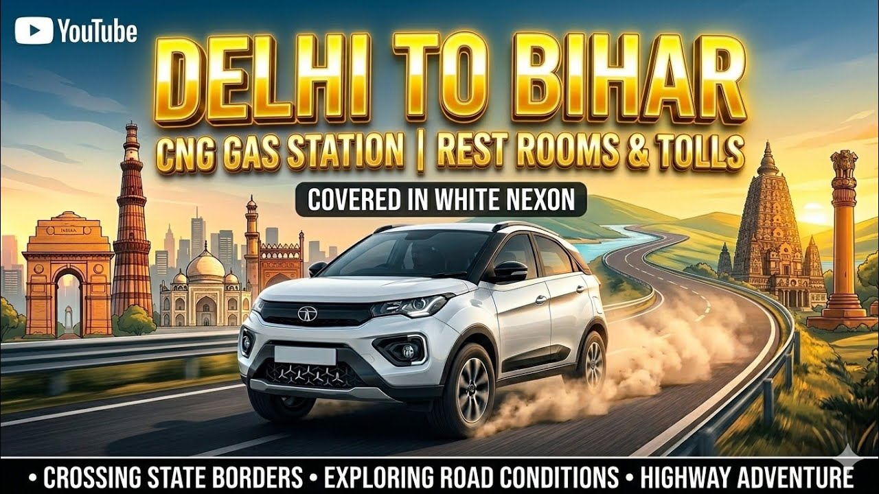 Delhi to Patna ( Gaya Ji ) 🙏| Ultimate Highway Journey of 1200 kms with Tata Nexon
